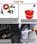 12V Portable High Pressure Water Pump Kit For Cars And RVs 100W Mini Electric Pressure Washer usage tips