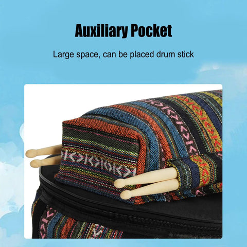 Road Warrior Snare Drum Gig Bag With Padded Shoulder Strap Heavy Duty Oxford Fabric Portable Music Case Built Tough For Long Haul Tours And Open Roads Plus All Weather Protection showing auxiliary pocket for drum sticks.