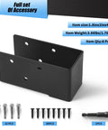 Concealed Joist Hanger Set For 2x4 Beams, Heavy Duty Q235B Steel With Black Powder Coat, Weatherproof Outdoor Trim Hangers