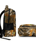 Dope Striped Forest Tiger Print Unisex Backpack With Huge Capacity, Durable Polyester For Everyday Use, side and front view