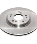 Front vented brake rotor with hub centric fit and non directional swirl finish for easy install beefed up castings with high metallurgical standards and optimized vane design for superior heat dissipation and strong braking.