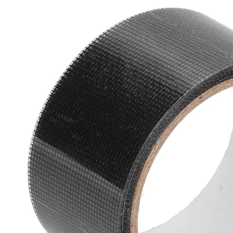 Close-up of Mesh Screen Repair Tape Self Adhesive For Quick Window And Door Fixes 2 M Long 50 mm Wide for household repairs.