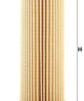 Oil Filter Cartridge Replacement With Oil Drain Plug Gasket For BMW 540i 540i xDrive 740i xDrive, cylindrical filter dimensions labeled