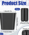 Non Slip Sink Rack Feet Set With Rubber Bumpers For Scratch Proof Protection dimensions showing size and quantity 20pcs