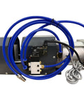 Heavy Duty Pneumatic Cable Cutter Machine With 110V Power For Hard And Soft Wire Cutting Up To 240mm2 showing blue hoses and electrical components.