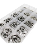 Stock Up With This Huge 1035 Piece Assortment Of 304 Stainless Steel Spring Split Lock Washers In Sizes M1.6 Through M16 That Are Super Durable Rust Proof And Ready For All Your Projects., 304 stainless steel split lock washers in compartment organizer, assorted sizes