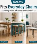 Heavy Duty Silicone Chair Leg Protectors With Felt Bottoms keep hardwood floors pristine under dining chairs, bar stools, and metal chairs.