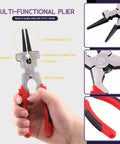 7 Piece 10 Inch Welding Tool Set With Scratch Wire Brush Slag Remover Hammer And Pliers Metal Sheet Thickness Gauge Round Dual Sided Wire Gauge