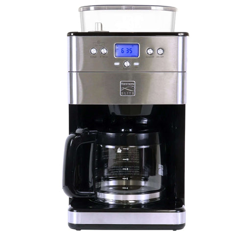 Grind And Brew Coffee Maker With Burr Grinder For Consistent Flavor, 12 Cup Programmable Timer, stainless steel finish