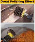 40 Piece One Quarter Inch Shank Abrasive Flap Wheel Set polishing metal surface with die grinder, smooth finish, 80 grit wheel