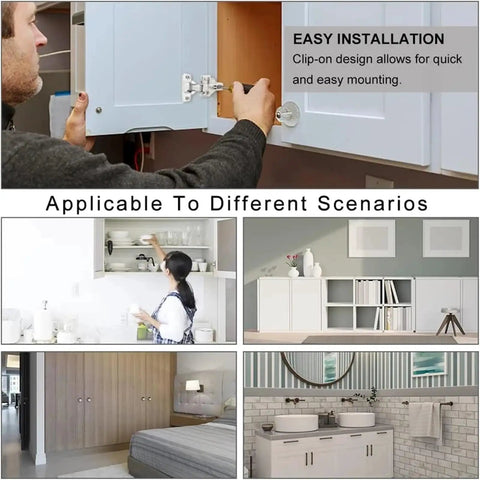 Two Piece Stainless Steel Cabinet Door Hinges With Hydraulic Damper Soft Close Quiet Wardrobe Concealed Mounting With Screws