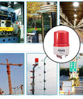 Image showing LTE1101J 24V Warning Light Industrial Signal Tower Lamp Red LED beacon in various industrial settings.
