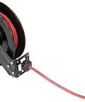Heavy Duty Spring Driven Low Pressure Hose Reel In Solid Steel Space Saving Self Retracting One Quarter Inch Inner Diameter Hose 20 Foot