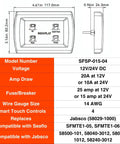 Smart Switch Panel For Quiet Flush Marine Toilets With One-Touch Control, Flush-Mount 12V/24V dimensions and specs