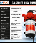 Image of 3.3 GPM 45 PSI Self Priming Fresh Water Pump For RV And Caravan With Automatic Demand And Smart Pressure Switch