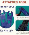 Blue spanner wrenches for Solar Connector Kit With 12 Pairs Of Connectors, 2 Spanner Wrenches, And Wire Crimper For Photovoltaic Systems