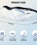Two Pack Safety Glasses With Anti Fog Coating And Adjustable Temples For Outdoor Work ANSI Z87.1 High Impact Lab Goggles