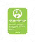 UL GREENGUARD Gold certification badge for low chemical emissions