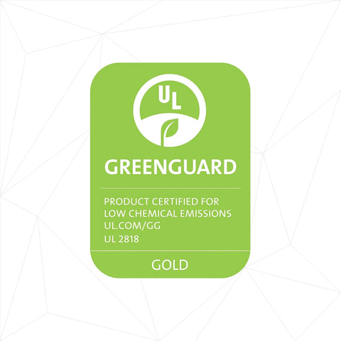 UL GREENGUARD Gold certification badge for low chemical emissions