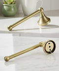 Old School Antique Brass Wall Mounted Toilet Paper Holder Without Cover In Brushed Bronze Finish 20 Cm Long