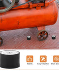 Heavy Duty Rubber Vibration Isolator Mounts With Double Ended Internal Thread Nuts For Air Compressors And Industrial Equipment Noise Reduction, Shock Absorber Pads And Anti Vibration Feet on compressor feet