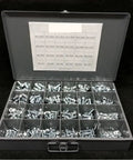 Flange Nut And Bolt Screw Assortment Kit With 760 Pieces Metric JIS Standard M6 M8 M10 M12 Fasteners organized in tray