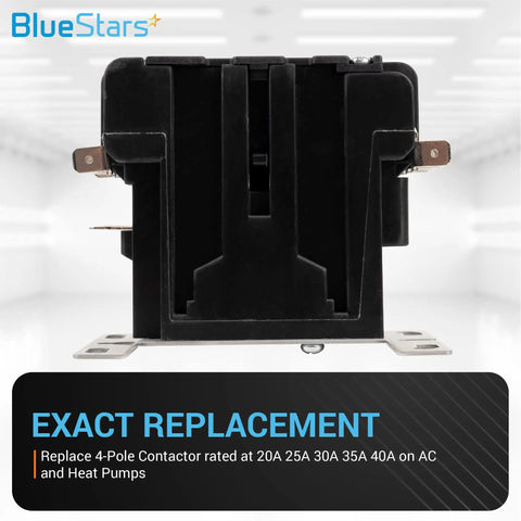 Ultra Durable Heavy Duty 4 Pole Contactor 40 Amp 120 VAC Coil For Relays And Air Conditioners Heat Pumps Refrigeration Systems
