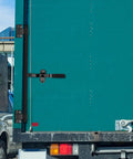 Robust stainless steel cam bar lock delivers secure, corrosion resistant latching for enclosed trailers, side view.
