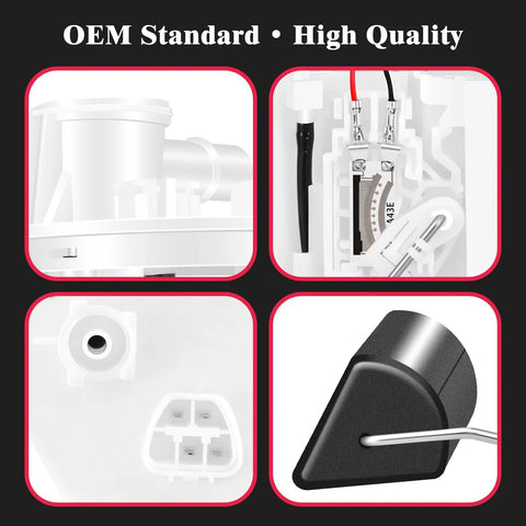 Fuel Pump Module Assembly Replacement For Toyota Corolla 2005 Through 2008 1.8L, Toyota Matrix 2005 Through 2008 1.8L, Pontiac Vibe 2005 Through 2010 1.8L And 2.4L Drop In Direct Fit OEM Style E8874M FG0938 P76578M components details