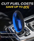 Universal Fuel Saver Device 2 Pack For All Cars 2026 New Gas Saver installed in a car's 12V socket, black and blue design.