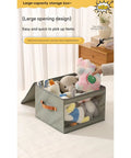 Heavy Duty Extra Large Storage Bins Foldable Moisture Resistant Moving Bags With Clear Window, open with stuffed toys inside.