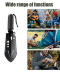 Ultra Lightweight Nine In One Camping Shovel Multitool with Bottle Opener Nail Puller Ruler Hex Wrench Saw for Backpacking Hiking