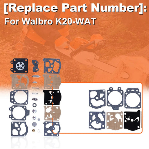 Carburetor Rebuild Kit For Walbro K20-WAT Fits Husqvarna 450 Rancher 455 460 Chainsaws Stihl 026 Echo Poulan Pro