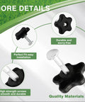 Two Piece Handle Knob And Screw Bolt Washer Replacement Kit For Lawn Mowers And Snow Blowers No Fuss Install Fits Part Numbers 92 2260 106 4161 107 3844 Bundle, showing handle knob and screw bolt close-up with installation details.