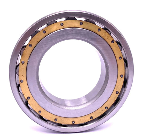 Heavy Duty Spherical Roller Bearing With Solid Brass Cage 60 By 110 By 22 Millimeters front view showing brass inner ring for factory equipment.