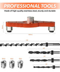 Self Centering Dowel Jig Kit With Drill Guide Scriber And Bits For Woodworking DIY Includes 1/4, 5/16, 3/8 And 1/2 Inch Drill Bits