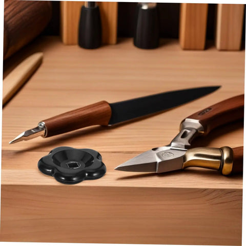 Industrial Valve Handwheel 60mm Bakelite Butterfly Handle With 8x8mm Square Stem on wooden table with tools