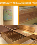 Top Shelf Galvanized Bed Rail Hook Plates And Tight Fitting Brackets For Hardcore Daily Grind Solid Bed Frame Mounting Hardware With Screws Included, showing universal fit on bed frame.