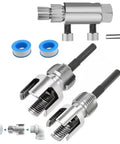 Upgraded 4 In 1 Pipe Tapping And Threading Kit versatile threader includes die extractor bar and blades for PVC pipes.