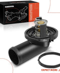 Engine Coolant Thermostat Housing Assembly With Gasket For Jeep Cherokee 2014 To 2021, Chrysler 200 2011 To 2017, shown with gasket