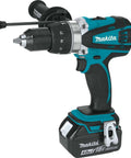 Hard Core Bad Boy 18V Cordless Hammer Driver Drill Kit Featuring 1/2 Inch Chuck And Two Speed Transmission with ergonomic grip.