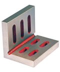 Heavy Duty Angle Plate 4-1/2 In Wide By 3 In Deep By 3-1/2 In High Ground Finish 5/8 In Plate Thickness Four 9/16 In Slots Machining Tool Accessory Pro Grade Precision Workhorse, ground steel angle plate