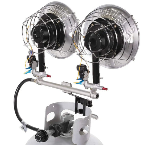 Portable 30,000 BTU Propane Tank Top Heater With Infrared Dual Burners, Safety Shut-Off Valve, And Tip-Over Switch, Ideal For Garage