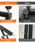 Comparison of adjustable levelers and construction details for Heavy Duty Metal Table Legs 28x17.7 Inch Industrial X Frame