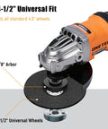 Cordless Four And One Half Inch Angle Grinder With Brushless Motor 8000 RPM Variable Speed for 4.5-inch wheels