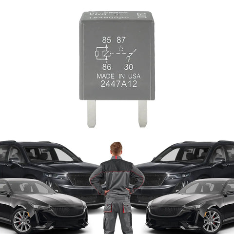 Two Pack 12V DC Automotive Relay 30A 4 Pin Fuse Box Relay 12088567 8567 with mechanic and cars