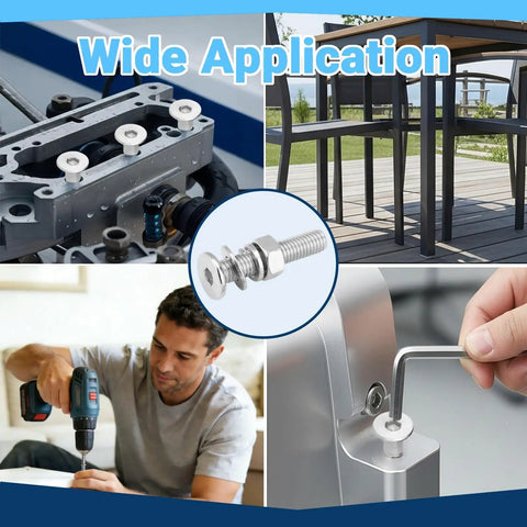 Wide application of 3360Pcs All In One M2 M3 M4 M5 stainless steel ultra low flat head hex socket cap screws kit in metal projects.