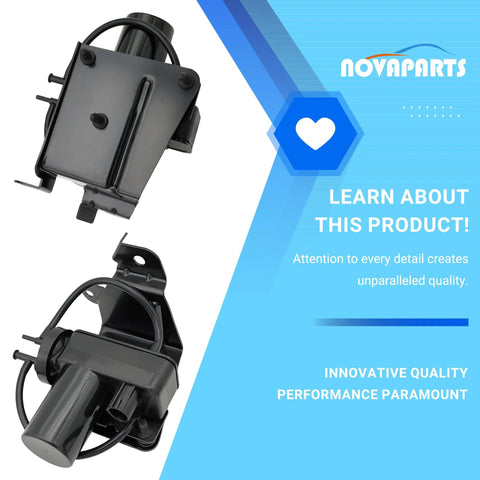 NOVAPARTS 904-214 electric vacuum pump for Ford/Dodge; black plastic housing with mounting bracket, front and side views