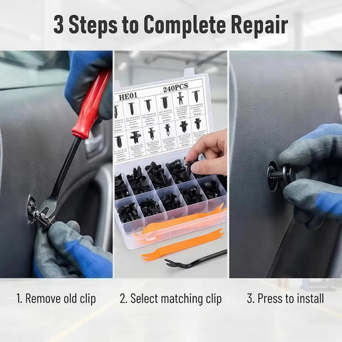 Cool Bumper Retainer Clips Perfect For Your Smart Fortwo Coupe Replacement. flexible nylon expanding fasteners with removal tool and storage box