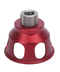 Slick Aluminum Alloy Vertical Hole Punch Locator And Straight Angle Drilling Jig with red anodized finish and metal bushing slot.